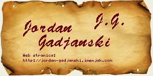 Jordan Gađanski vizit kartica